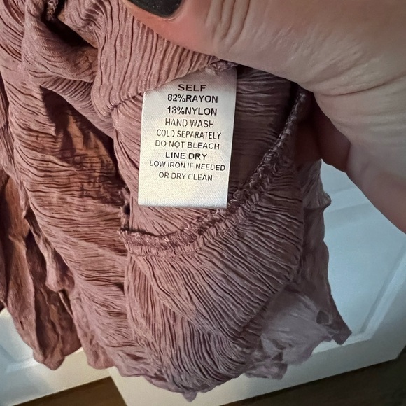 Anthropologie Tiered Pinch Maxi Dress NWT New Large pink Flowy SO FLATTERING! - Picture 6 of 9